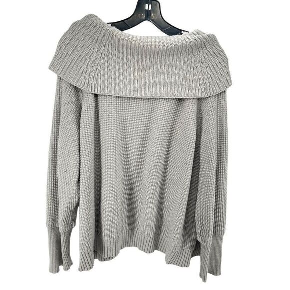 41 Hawthorn Womens Pullover Sweater Cowl Neck Thumbhole Knit Ribbed Gray 3X - Picture 4 of 10